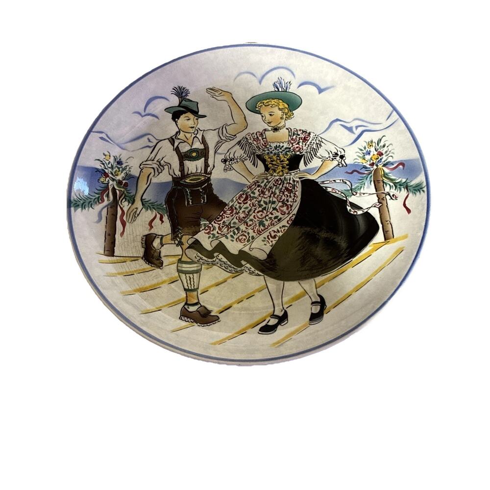 Waechtershach 12" Folk Dancing Decorative Plate West Germany VGC